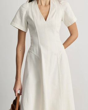 MIDI RENZO DRESS-CHALK CHALK