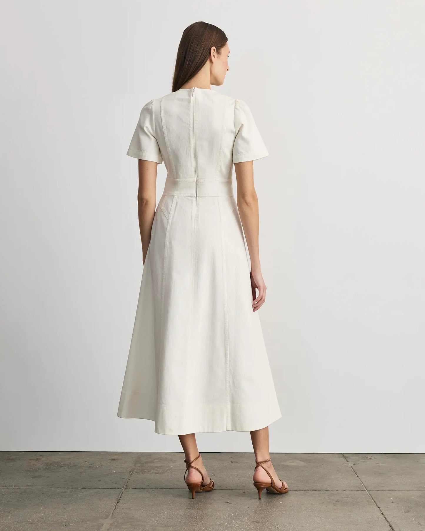 MIDI RENZO DRESS-CHALK CHALK