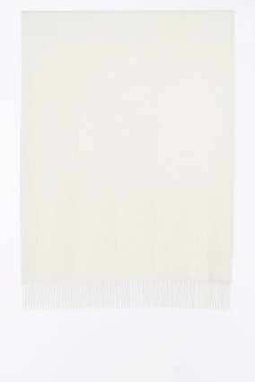 NATASHA WOVEN CASHMERE SCARF- IVORY