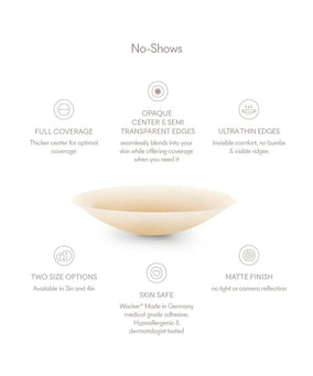 NO SHOW REUSABLE ADHESIVE NIPPLE COVERS