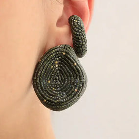 NULLI EARRINGS- OLIVE