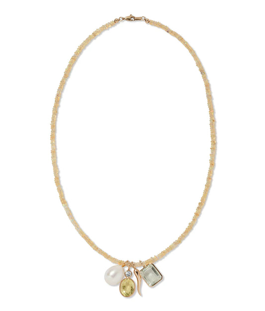 FINE MOOD CHARM NECKLACE IN WHITE OPAL ODYSSEY