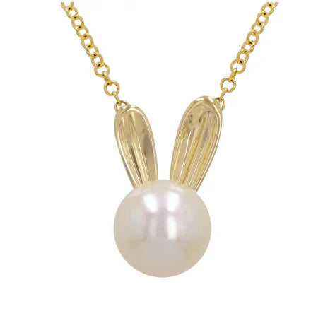 AYOKA PEARL BUNNY RABBIT NECKLACE