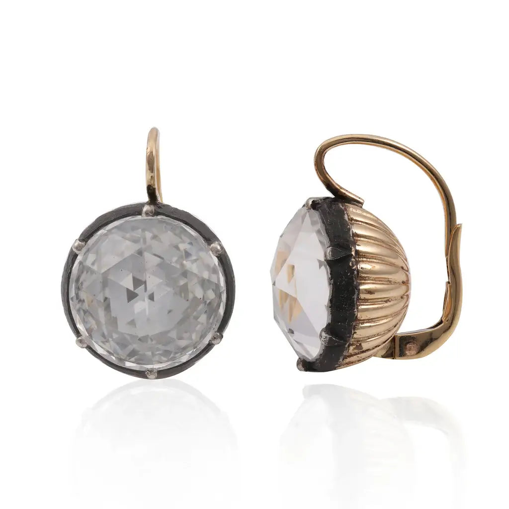 ANTIQUE DROP EARRING WHITE TOPAZ