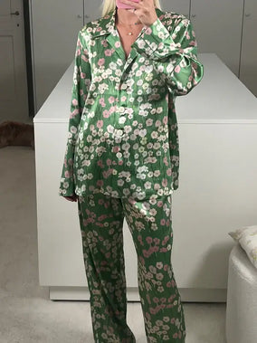 PYJAMA LOUIS BLOUSE - GREEN