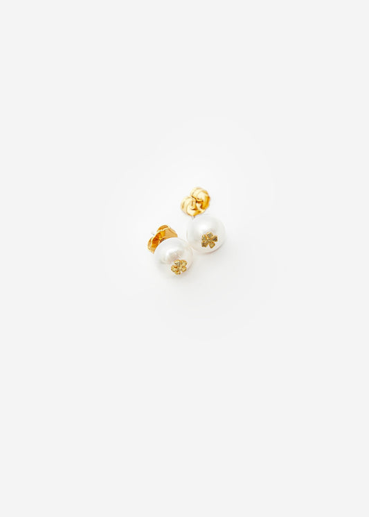 GOLD PEARL AURORA STUD