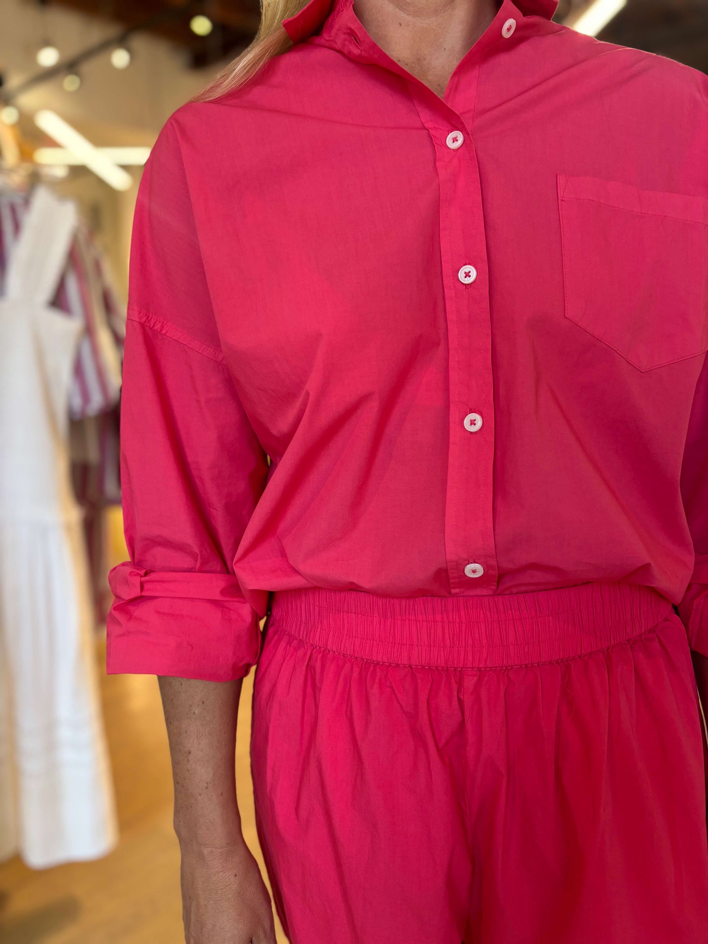 CHIARA LONG SLEEVE SHIRT- CLASSIC- WATERMELON