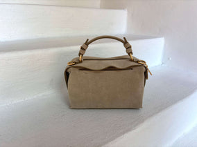 MICA MINI BOWLER SUEDE IN CAPER