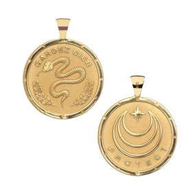 PROTECT JW ORIGINAL PENDANT COIN ON 18" DRAWN LINK CHAIN