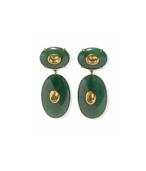 DOROTHY EARRINGS IN GREEN JADE