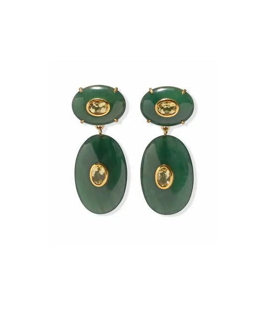 DOROTHY EARRINGS IN GREEN JADE