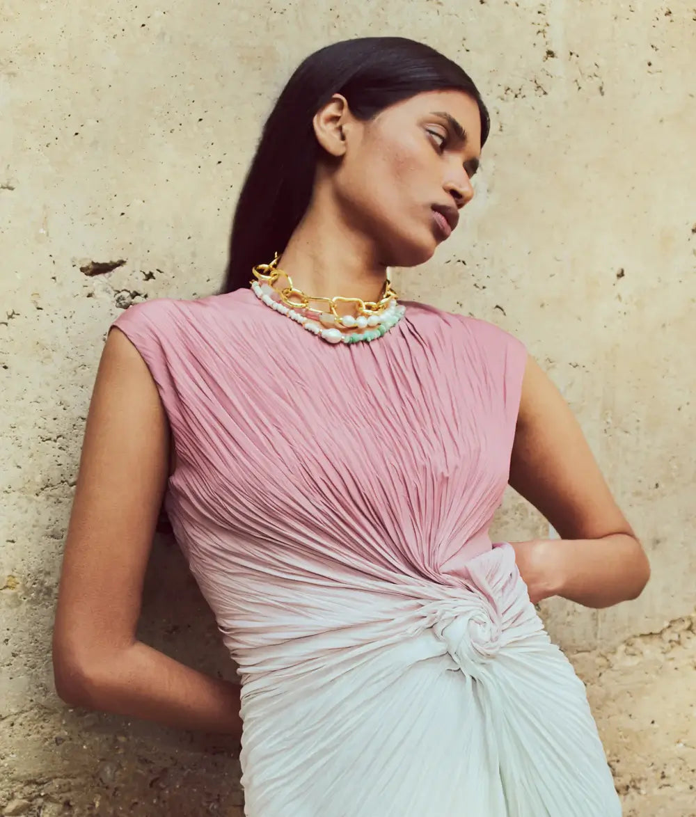 CABANA NECKLACE IN CACTUS ROSE