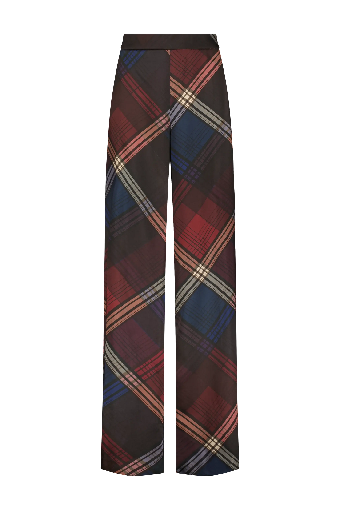 PLAID SARA SATIN PANT
