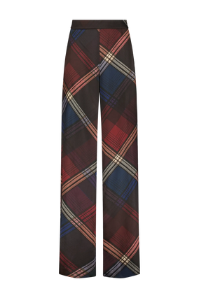 PLAID SARA SATIN PANT