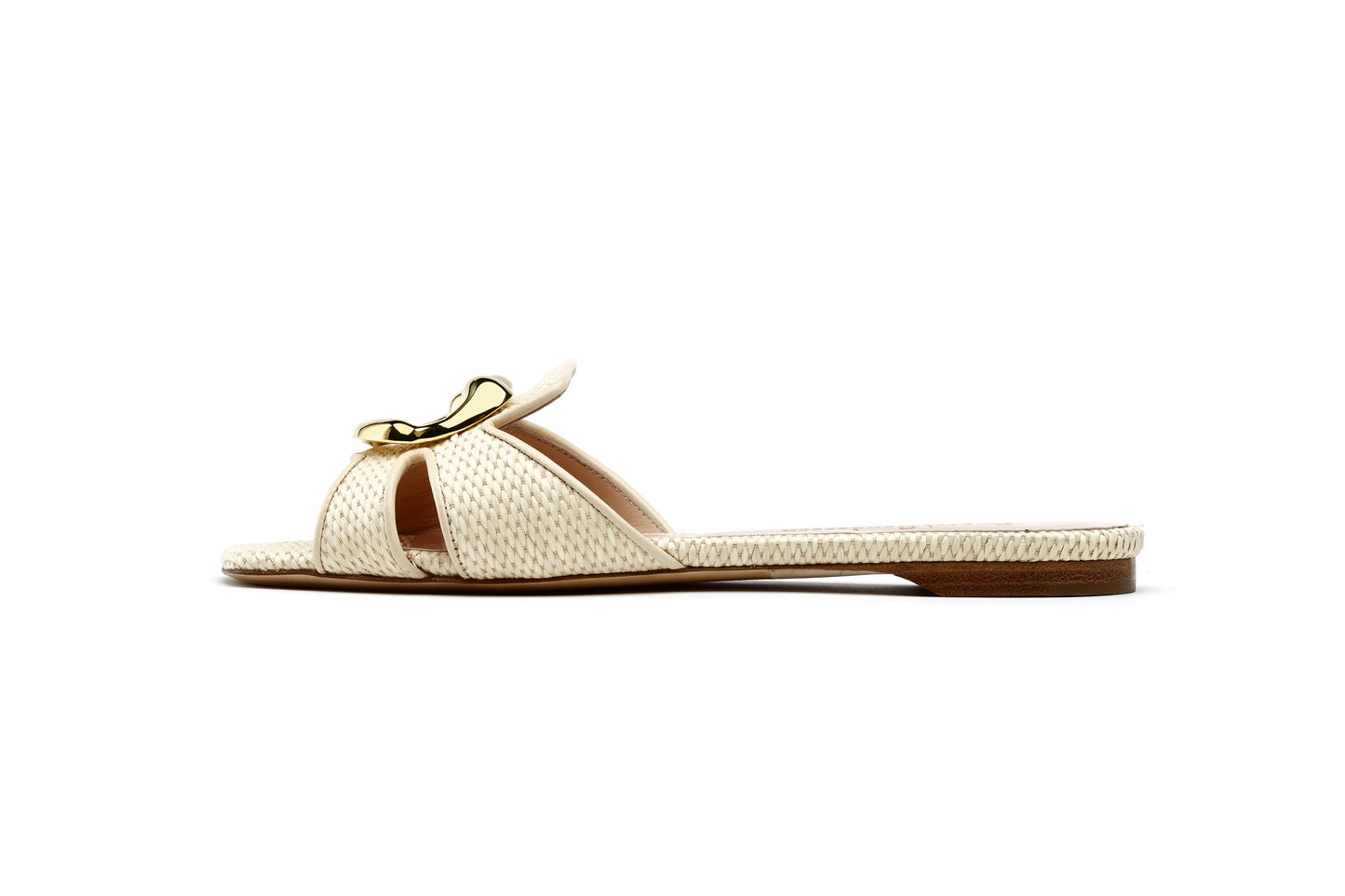 ALVARA NATURAL RAFFIA SLIDE