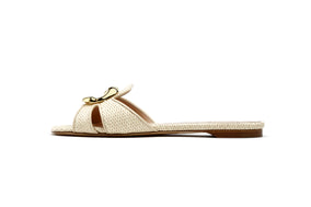 ALVARA NATURAL RAFFIA SLIDE