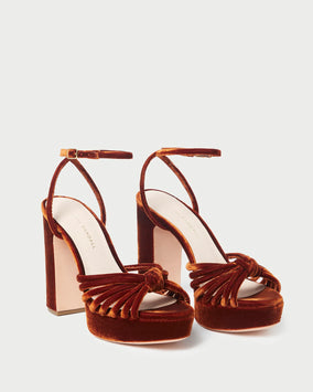 RIVKA LEATHER KNOT PLATFORM SANDAL