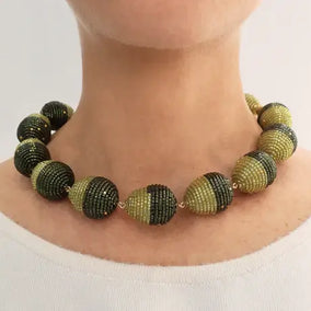 ROCO NECKLACE- OLIVE/LIME