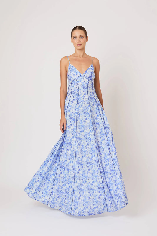 CAMI MAXI DRESS IN WATERCOLOR FLORAL