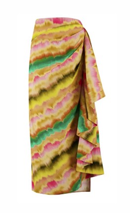 RUFFLE DETAIL PENCIL SKIRT