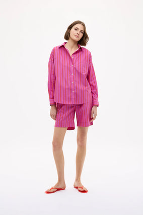 CHIARA MID LENGTH SHORTS - STRIPES