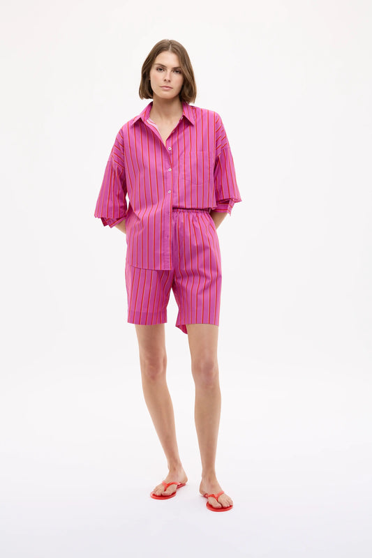 CHIARA MID LENGTH SHORTS - STRIPES