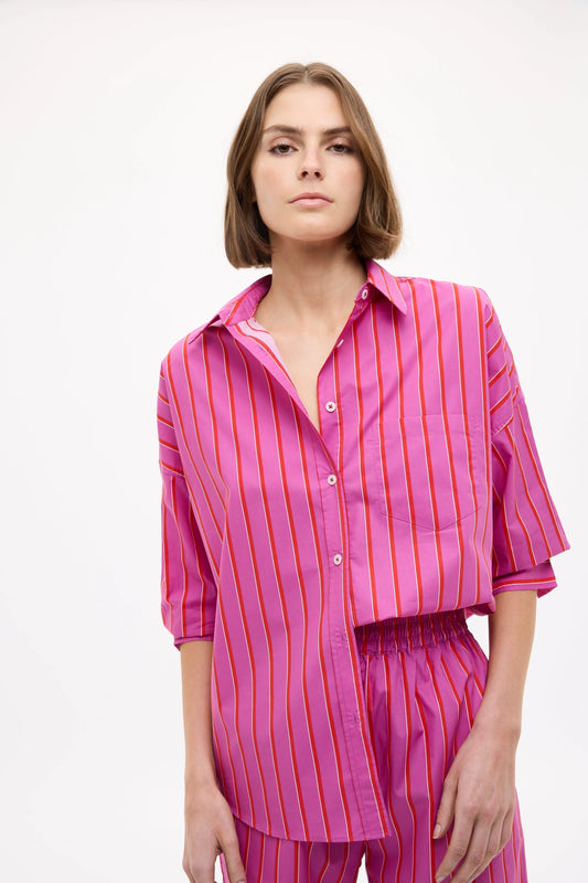 CHIARA LONG SLEEVE SHIRT - STRIPES