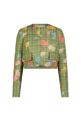 FLORAL RAFFIA JACKET