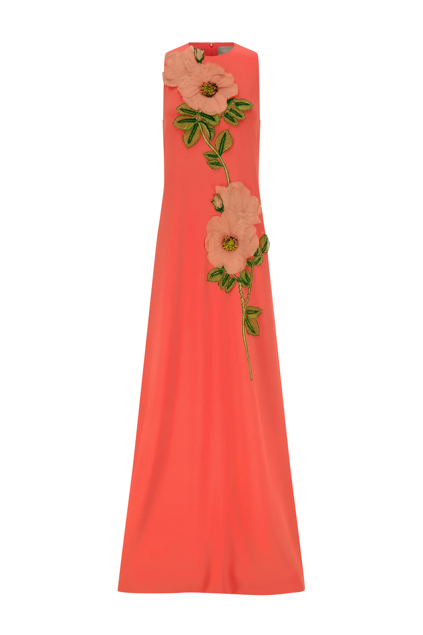 PEONY EMBROIDERED FLUID CREPE FRANCIE GOWN