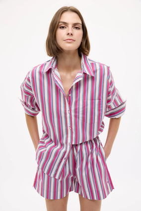 CHIARA LONG SLEEVE SHIRT- STRIPES