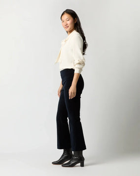 FAYE FLARE CROPPED PANT- VELVET