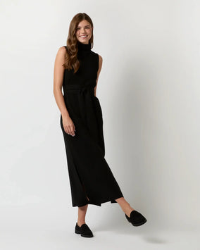 MAYA LONG FUNNEL-NECK DRESS