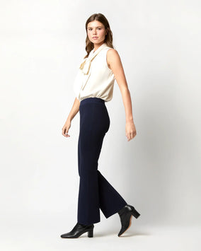LARA PANT - NAVY SUPIMA COTTON