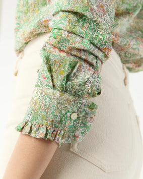FRILL SHIRT- EDEN LIBERY FABRIC