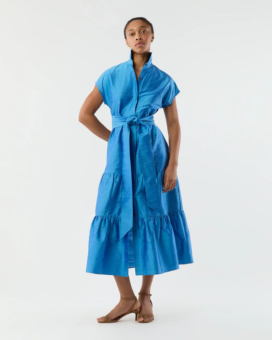 SOPHIA DRESS- IRIS SILK DUPIONI