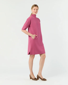 ROWAN SHORT-SLEEVED FUNNEL NECK DRESS