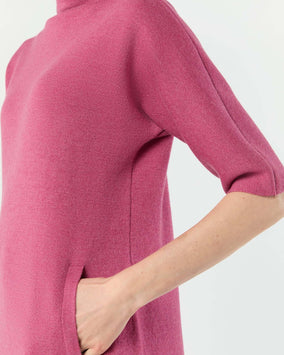 ROWAN SHORT-SLEEVED FUNNEL NECK DRESS