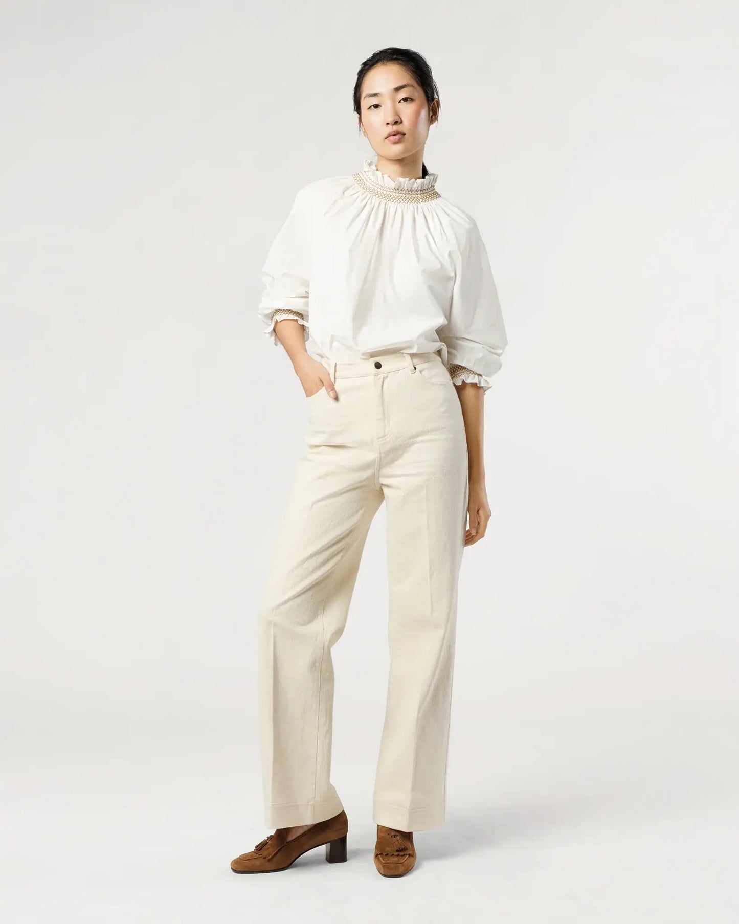 PHOEBE SMOCKING TOP
