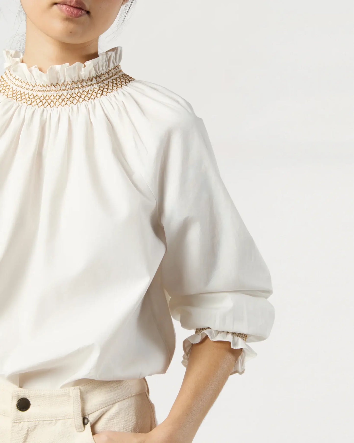 PHOEBE SMOCKING TOP