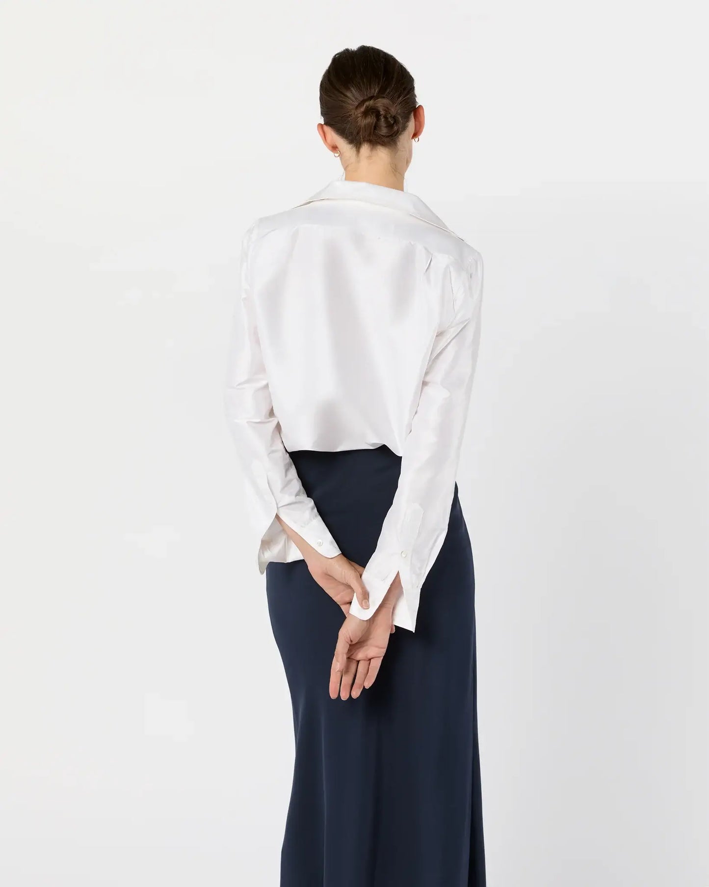 SIDNEY SHIRT- IVORY SILK SHANTUNG