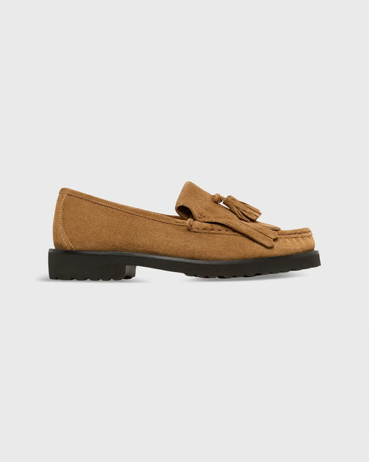 KILT LUG SOLE PENNY LOAFER - WHISKEY SUEDE