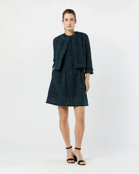 KITSY JACKET- NAVY/MALLARD SPARKLE TWEED