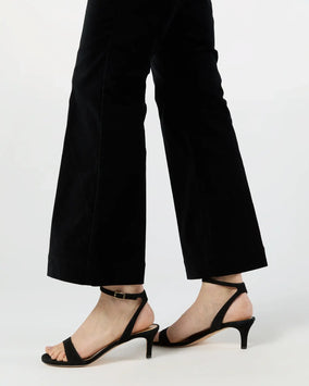 KENDALL FLARE 5-POCKET JEAN- BLACK STRETCH VELVETEEN