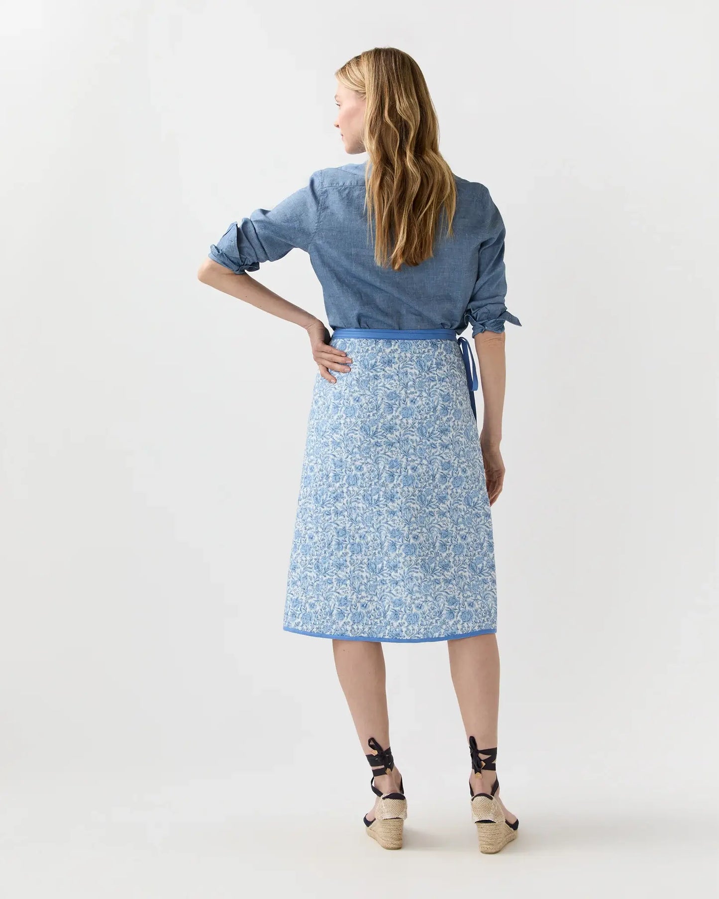 QUILTED ADLEY WRAP SKIRT