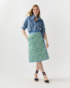 QUILTED ADLEY WRAP SKIRT