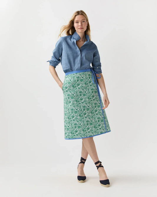 QUILTED ADLEY WRAP SKIRT