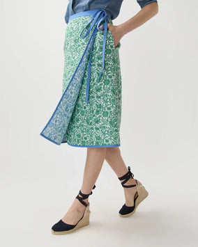 QUILTED ADLEY WRAP SKIRT