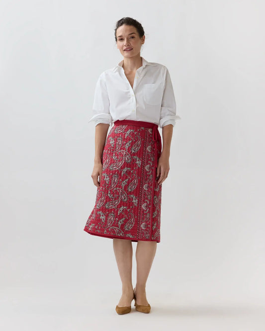 QUILTED ADLEY WRAP SKIRT