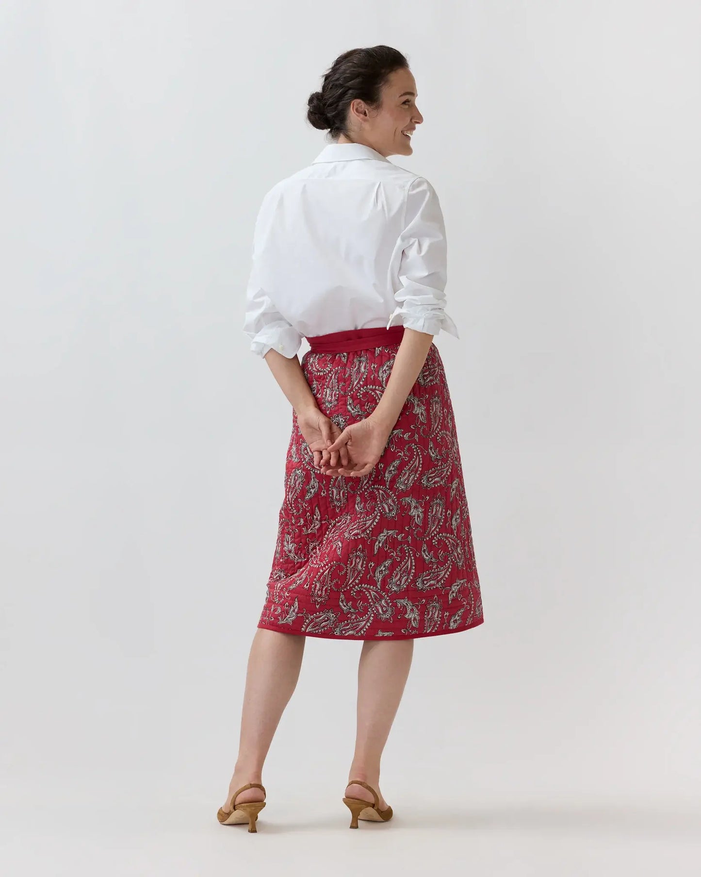 QUILTED ADLEY WRAP SKIRT