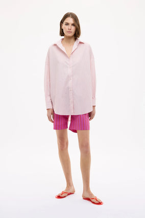 MARA OVERSIZED LONG SLEEVE SHIRT- STRIPE